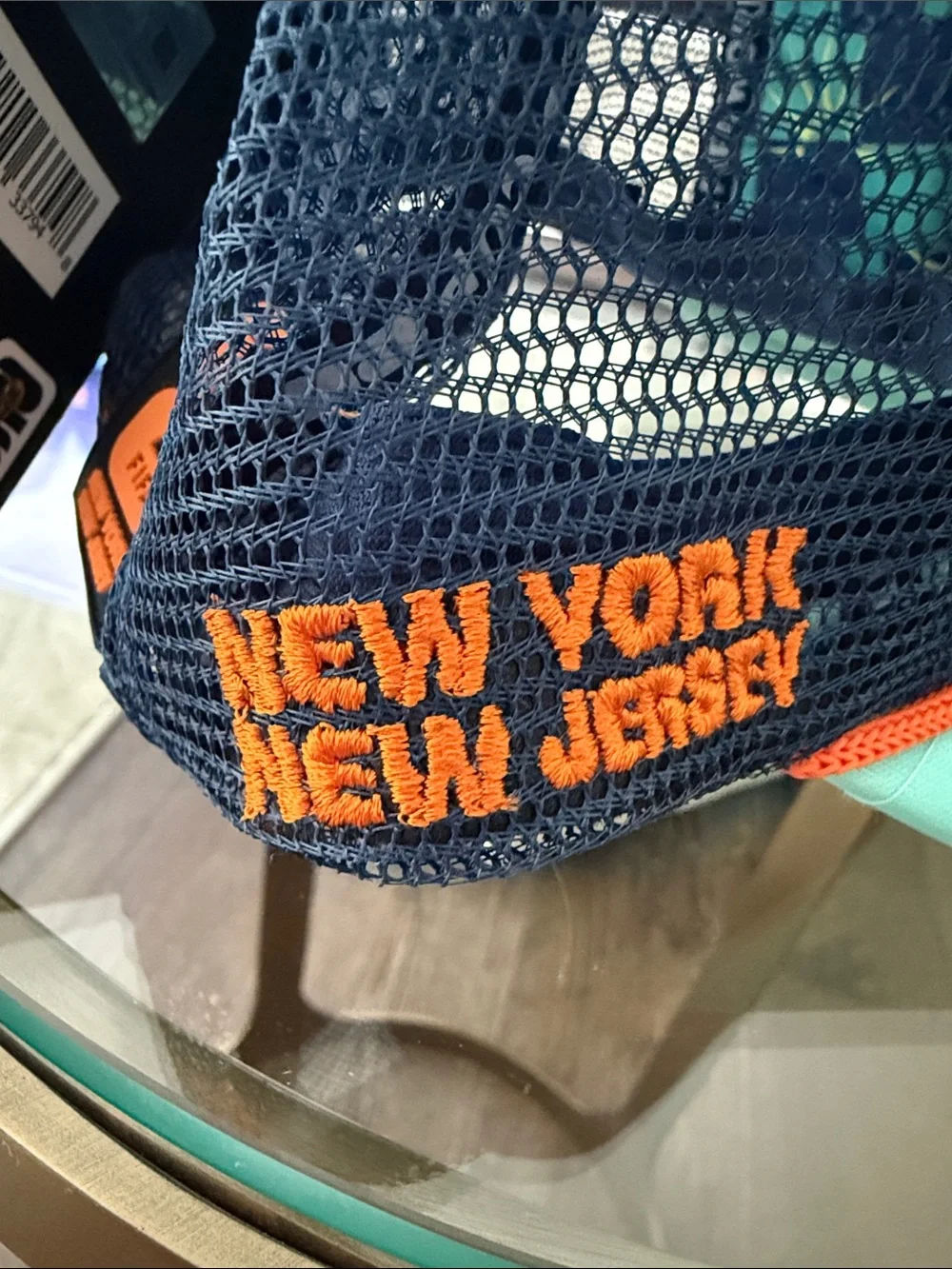 🆕FIFA World Cup Kids Foam Trucker Hat - Mint Green/Navy with Orange Trim
